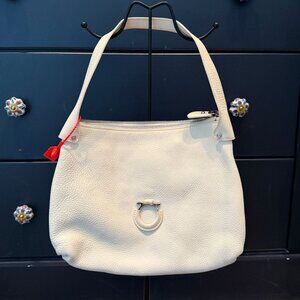 Salvatore Ferragamo White Leather Handbag